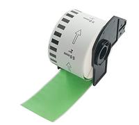 BETCKEY - 1 Rollo DK-22223 Etiquetas de Color (Verde), 50mm x 30.48m, 1 Cinta Continua de Papel Térmico para Brother QL Impresoras de Etiquetas