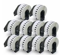 BETCKEY - 10 Rollos de DK-22210 Cinta Continua de Papel Térmico Compatible con Brother, 29mm x 30.48m, 10 continuous Etiquetas para Impresoras de Etiquetas QL