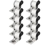 BETCKEY - 10 Rollos DK-22113 Etiquetas Adhesivas, 62mm x 15.24m, Negro en Transparente, 10 Cinta Continua Transparente de Película Plástica para Brother QL Impresoras de Etiquetas