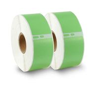 BETCKEY - 2 Rollos Grandes 99010 Etiquetas de Color(Verde) Compatible con DYMO S0722370, 28mm x 89mm, 700 Etiquetas de Dirección para LabelWriter 450, 4XL, No se aplica 550 o 5XL