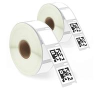 BETCKEY - 2 Rollos S0929120 Etiquetas Adhesivas, 25mm x 25mm, 1500 Etiquetas Multiusos Pequeñas para LabelWriter 450, 4XL, No se aplica 550 o 5XL
