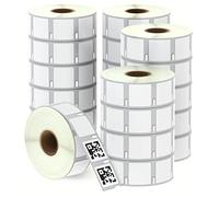 BETCKEY - 20 Rollos S0929120 Etiquetas Adhesivas, 25mm x 25mm, 15000 Etiquetas Multiusos Pequeñas para LabelWriter 450, 4XL, No se aplica 550 o 5XL