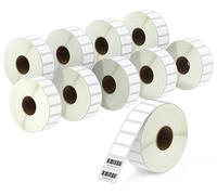 BETCKEY - 25mm x 13mm(1 in x 0,5 in) Perforadas Etiquetas Térmicas Pequeñas Compatible con impresoras Zebra y otras [10 Rollen/24300 Etiquetas]