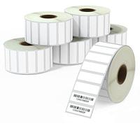 BETCKEY - 38mm x 13mm(1,5 in x 0,5 in) Perforadas Etiquetas Térmicas para Carpeta y Dirección Compatible con impresoras Zebra y otras [6 Rollen/14100 Etiquetas]