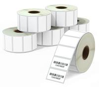 BETCKEY - 38mm x 22mm(1,5 in x 0,85 in) Perforadas Etiquetas Térmicas Polivalentes Compatible con impresoras Zebra y otras [6 Rollen/9000 Etiquetas]