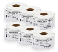 BETCKEY - 6 Rollos 11356 Etiquetas Adhesivas Compatible con DYMO S0722560, 41mm x 89mm, 1800 Etiquetas de Tarjeta de Identificación Pequeñas para LabelWriter 450, 4XL, No se aplica 550 o 5XL