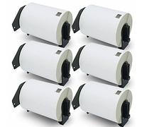 BETCKEY - 6 Rollos de DK-11241 Etiquetas de Envíos Compatible con Brother, 102mm x 152mm, 1200 Etiquetas para Impresoras de Etiquetas QL
