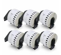 BETCKEY - 6 Rollos de DK-22223 Cinta Continua de Papel Térmico Compatible con Brother, 50mm x 30.48m, 6 continuous Etiquetas para Impresoras de Etiquetas QL