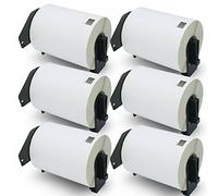 BETCKEY - 6 rollos de etiquetas de repuesto para Brother DK-11247, 103 mm x 164 mm, negro sobre blanco, 1080 etiquetas de envío compatibles con impresoras de etiquetas Brother QL