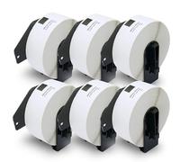 BETCKEY - 6 Rollos DK-11201 Etiquetas Adhesivas, 29mm x 90mm, 2400 Etiquetas Precortadas de Dirección Estándar para Brother QL Impresoras de Etiquetas