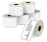 BETCKEY - 6 Rollos Grandes 99014 Etiquetas Adhesivas Compatible con DYMO S0722430, 54mm x 101mm, 1440 Etiquetas de Envío para LabelWriter 450, 4XL, No se aplica 550 o 5XL