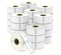 BETCKEY - Etiquetas de código de barras/archivos compatibles DYMO 1738595 (0.75" x 2.5") - Compatible con impresoras de escritorio Rollo, DYMO Labelwriter 450, 4XL y Zebra [28 rollos/12600 etiquetas]