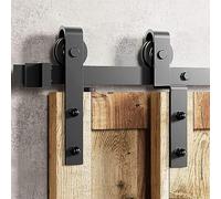 Betensh 9FT=274cm Kit de Puerta de Granero Herrajes para Puertas de Granero para Puerta Doble Coincide Puertas de granero correderas