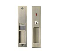 betensh Cerradura para Puertas Correderas Manilla para Puerta de Bolsillo con Llave cerradura de puerta corredera Invisible 180 mm Bronce