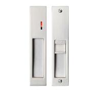 betensh Cerradura para Puertas Correderas Manilla para Puerta de Bolsillo Sin Llave cerradura de puerta corredera Invisible 180 mm Plata