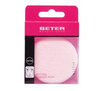 Beter- Borla Redonda Perfecta para Polvos Compactos o Sueltos, Máxima Suavidad y Precisión, Aplicador de Algodón, Textura Aterciopelada, Acabado Natural y Delicado