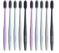 Beter - Cepillos de dientes suave para adultos, filamentos soft con carbón activado, libre de BPA, mango hecho con fibras de trigo, sostenible y reciclable, kit de 5 unidades Dental Care