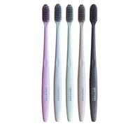 Beter - Cepillos de dientes suave para adultos, filamentos soft con carbón activado, libre de BPA, mango hecho con fibras de trigo, sostenible y reciclable, kit de 5 unidades Dental Care