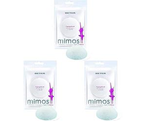 Beter -Esponja facial de konjac, natural y sostenible, apta para pieles sensibles, limpiadora facial y exfoliante suave, ideal para viaje (Paquete de 3)