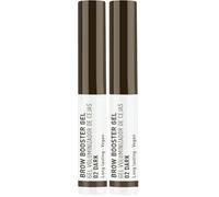 Beter - Gel para maquillar las cejas Brow Booster con fibras densificantes, volumen y definición, todo tipo de cejas, acabado natural, color castaño oscuro (Paquete de 2)