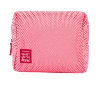 Beter - Neceser Rejilla Rosa con Bolsillo Interior y Cremallera, Tejido Malla Transpirable, No retiene Humedad, Gran Capacidad, Ideal para Playa, Piscina o Gimnasio, Verano y Viaje, Mujer y niña