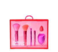 Beter - Set de Brochas y Esponjas de Maquillaje, 4 Brochas Veganas y 2 Esponjas, Set pinceles maquillaje, Brochas para Rostro y Ojos, Para Polvos, Colorete y Sombras, Beauty Blender, Regalo Ideal