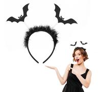 BETESSIN Diadema de Halloween, Diadema Negra de Murciélago Decoración de Halloween, Gorro Sombrero Decorativo Disfraces para Fiesta Halloween Carnaval Día de los Muertos Fiesta Temática