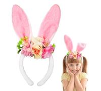 BETESSIN Diadema de Pascua, Decoración Gorro Orejas de Conejo, Gorro Sombrero Rosa Disfraz para Fiesta Pascua Carnaval Fiesta Cumpleaños Temática
