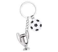 BETESSIN Llavero Colgante Fútbol Trofeo, Llaverso Metálico Trofeo, Llaveros Fútbol Soccer, Colgante Llaveros Accesorios de Coche Equipaje Hombre Regalo de Equipo Futbolista con Bolsa Negra