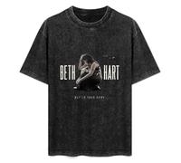 Beth Hart 2020 World Tour Concert T-Shirt Printed tee Graphic Top for Men Black Shirt S