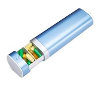 Betife Organizador de pastillas de viaje semanal de 7 días, pastillero compacto diario, estuche de medicamentos portátil, bonito soporte para píldoras para suplementos vitamínicos, organizador de