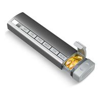Betife - Pastillero organizador de 7 días, pastillero diario de aleación de aluminio, pastillero de viaje semanal, bonito pastillero para guardar vitaminas, medicamentos（Gris）