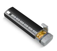 Betife Pastillero organizador semanal para 7 días, organizador semanal de metal, pastillero de viaje para almacenamiento diario de medicamentos, con doble capa, caja interior de ABS resistente y