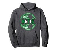 Betis Regalo Aficionado Al Fútbol Verdiblancos Sudadera con Capucha, Unisex para Adultos, Jaspeado Oscuro, XL