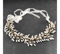 BETITETO Diadema vintage de perlas para novia, accesorio para el cabello para mujeres y niñas