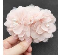 BETITETO Peineta para el pelo con flores rosas, perlas de gasa floral, accesorios para bodas, fiestas y banquetes