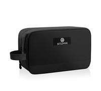 Betlewski Neceser de viaje Essential - Neceser grande - Rectangular - 3 compartimentos - Unisex - Elegante y Minimalista - En 3 colores - Organizador de cosméticos y accesorios, Negro , Clásico