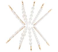 BETOOKY 10 Horquillas de Perlas en Color Blanco para Fiesta y Banquete, Accesorios Elegantes para Cabello de Mujeres y Niñas, Estilo Chic Material de Cobre E Imitación Perla