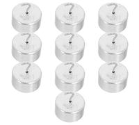 BETOOKY 10 Piezas Pesas de Calibración de Laboratorio de 50g con Doble Gancho, Hierro Plateado, Precisión para Experimentos Científicos y Uso Escolar en Física