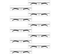 BETOOKY 10 Plantillas para Cejas de Pvc Alta Flexibilidad y Fácil Transporte, Herramienta para Diseño y Perfilado de Cejas para Mujeres y Expertos en Maquillaje