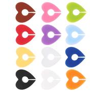 BETOOKY 12 Identificadores de Bebidas de Silicona Forma de Corazón para Copas de Vino, Reutilizables, Fáciles de Reconocer y Esterilizar para Eventos Sociales y Bares
