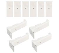 BETOOKY 12 Piezas Soportes para Riel de Cortina de Techo, Hierro ABS | Montaje en Techo, Ancho Superior 18-20mm, Instalación Fácil sin Herramientas, para Rieles y Techos