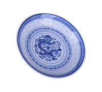 BETOOKY 1pieza Plato de Cerámica Azul y Blanco Diseño Retro Chino Bandeja para Frutas y Snacks Vajilla Doméstica Multifuncional Decorativa