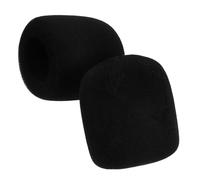 BETOOKY 2 Fundas de Micrófono de Mano de Esponja Negra, Protectores Lavables Reducción de Interferencia de Viento, Fáciles de Instalar para Grabación en Casa