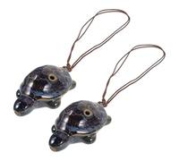 BETOOKY 2 Piezas Ocarina Instrumento de Viento de Cerámica de 6 Agujeros Forma de Tortuga Fácil de Tocar y Versátil, Adecuado para Interiores y Presentaciones Improvisadas