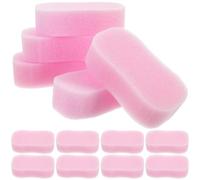 BETOOKY 20 Cepillos de Esponja para Cabello Rojo, Flexibles y Suaves, Herramienta de Limpieza para Pelo Roto en Barbería y Salón, Plumero Pequeño para Cuidado y Peinado Profesional