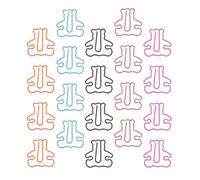 BETOOKY 20 Clips de Papel Forma de Oso, Abrazaderas Decorativas de Plástico y Hierro, Portátiles y Creativas para Oficina y Escuela