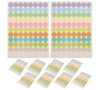 BETOOKY 20 Hojas de Etiquetas Redondas para Tapas de Botellas Pequeñas de Vidrio, Papel Recubierto Resistente a Manchas, Removibles para Organización DIY y Decoración en Casa