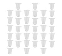 BETOOKY 200 Vasos de Pigmento de Silicona Blancos Compactos y Flexibles para Maquillaje, Tapas Reutilizables y Convenientes para Tatuajes y Piercings
