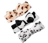 BETOOKY 3 Diademas para Maquillaje Facial Lazo de Coral Fleece, Diseño Exquisito y Cómodo para Actividades Diarias y Mascarilla Facial, Pack de 3 Piezas